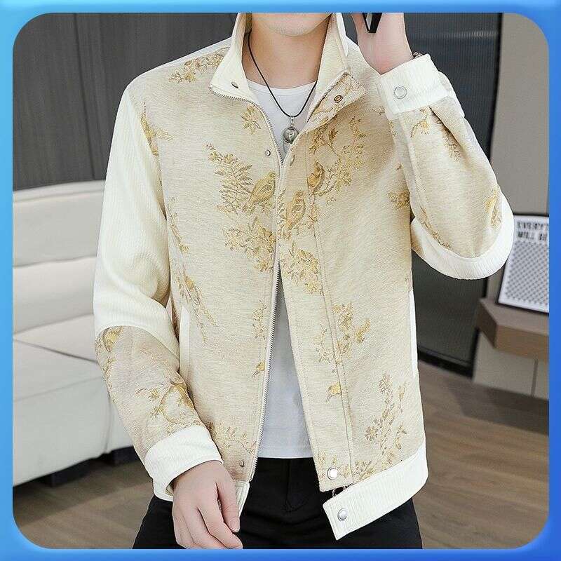 Teenager's Spring Autumn Embroidered In Coarse Cloth, Chinese Style With Magpie And Tree Branch Designs, Workwear Style, Fashionable Casual Jacke