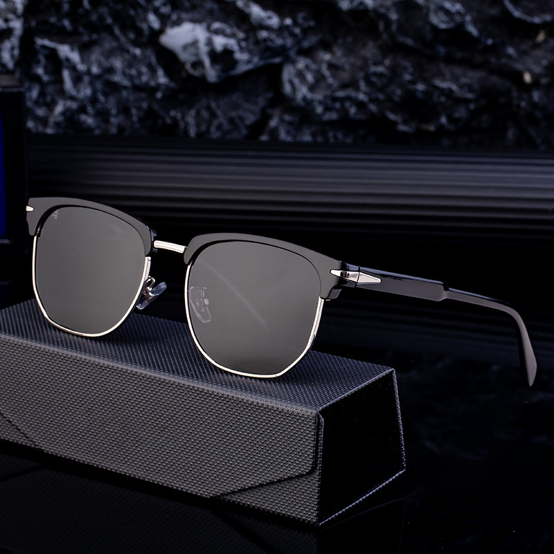 2026 New Retro Square Frame Polarized Sunglasses for Men, Outdoor High-End Sun Protection Sunglasses, Men's Wholesale
