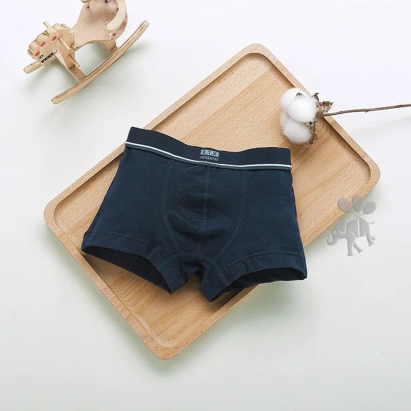 children high quality solid boys cotton boxer shorts panties kids underwear for 220 years old teenager 5pcs3pclot student 260311