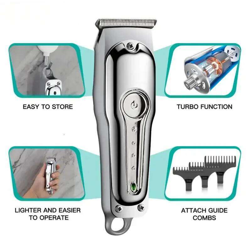 2026 New Professional Clipper Rechargeable Hair Cutting Machine Cordless Portable Trimmer for Men C260312