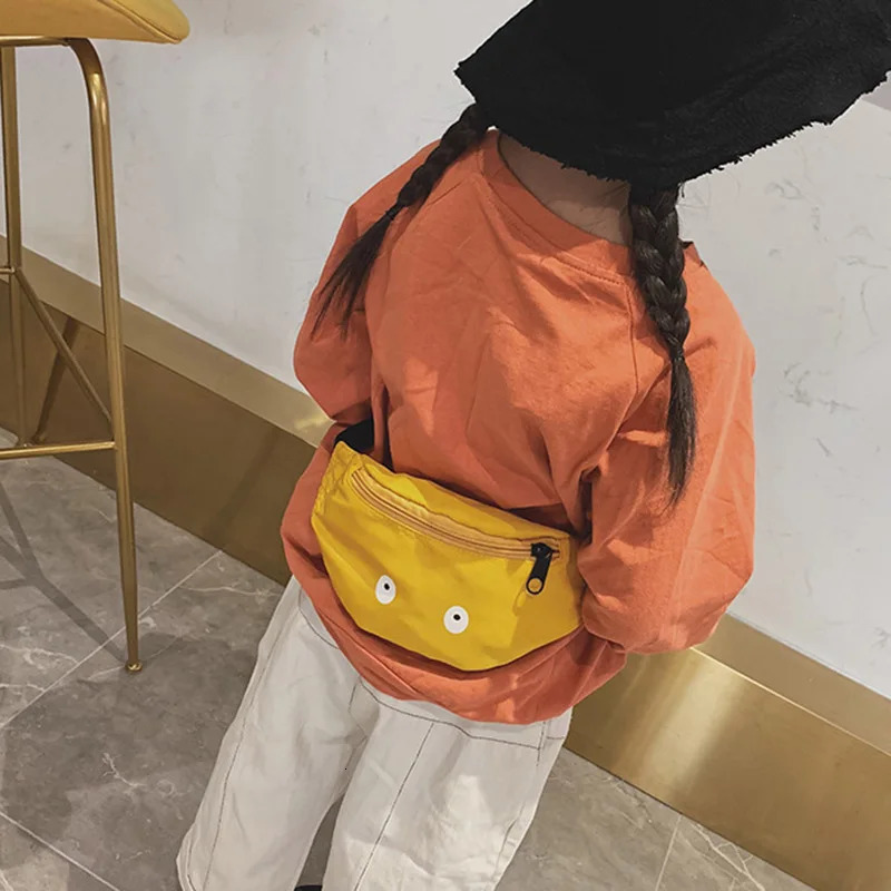 Kids Waist Pack Cute Eyes Chest Bag Boy Girl Adjustable Fanny Belt Bags 260311