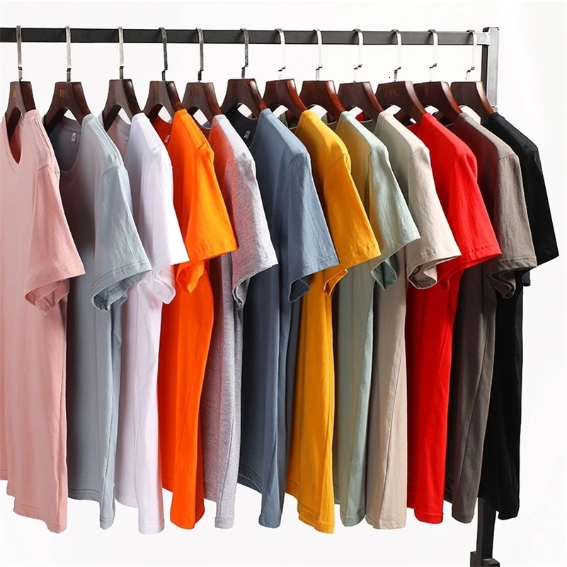 Mens Solid Color Round Neck Cotton Short Sleeved T-shirt Summer Comfortable Top 260227