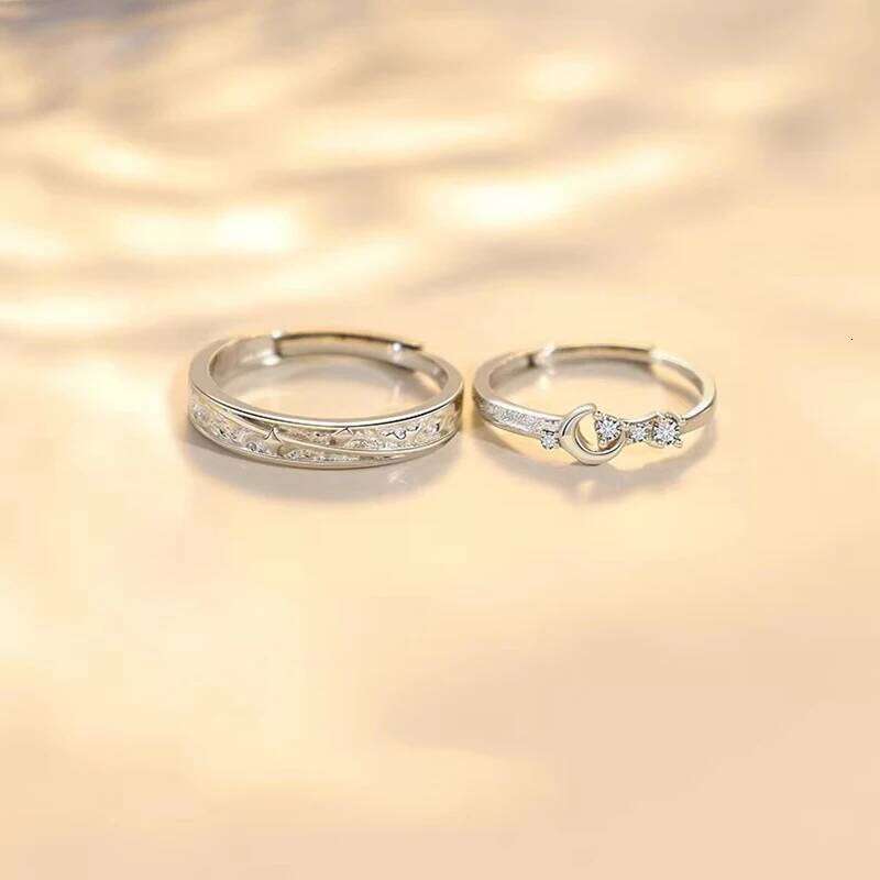 Wholesale Sterling Silver Fine Heart Zircon Ring For Women Couple Fashion Wedding Gift Jewelry Accessories W260311