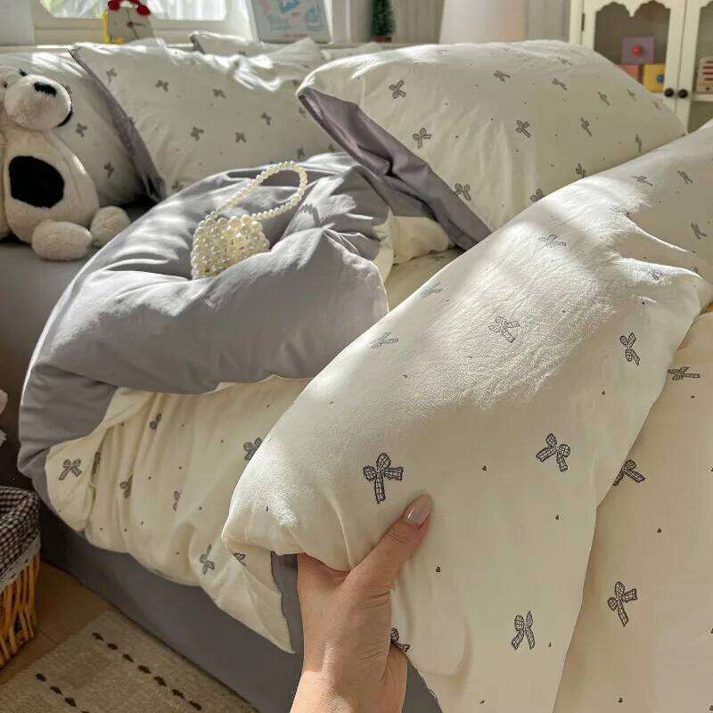 2025 new class A super soft washable four-piece cartoon quilt cover dormitory bed sheet three-piece bedding H260312