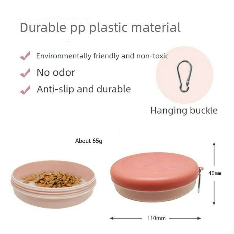 New Pet Outdoor Portable Lightweight Leakproof Dog Food Snack Box Multifunctional Feeding Water Bowl for Dogs and Cats 26Y0312