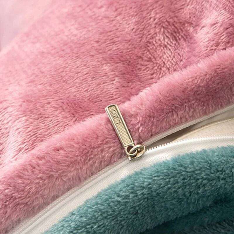 Ultra-thick Flannel Fleece King Size for Winter Warm Flocked Queen Duvet Cover Set Single Double Plush Bedding Sets H260312