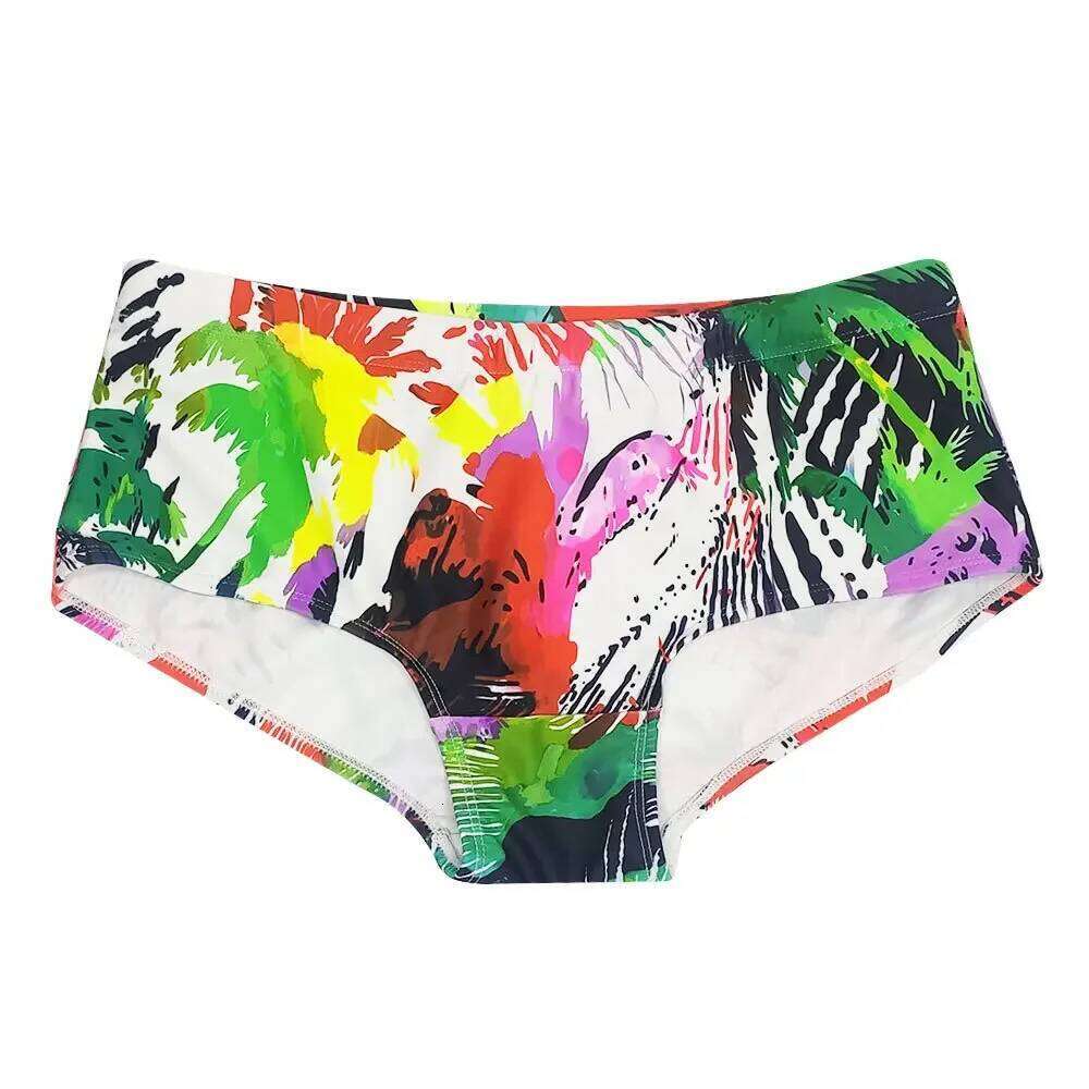 Men Swimwear Palm Multicolor Swimming Trunks Briefs Bikini Board Surf Shorts Boxer Swimsuits Waterproof Beach Sports Underwear Z260312
