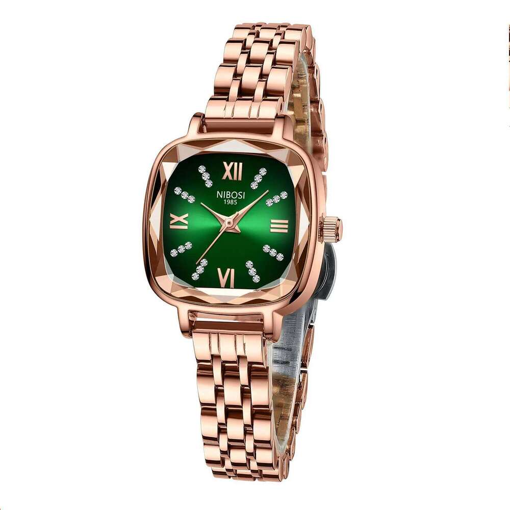 NIBOSI Top Elegant Women Wristwatch Luxury Waterproof Ladies Watch Stainless Steel Rectangle Quartz Women's Watches Female Reloj
