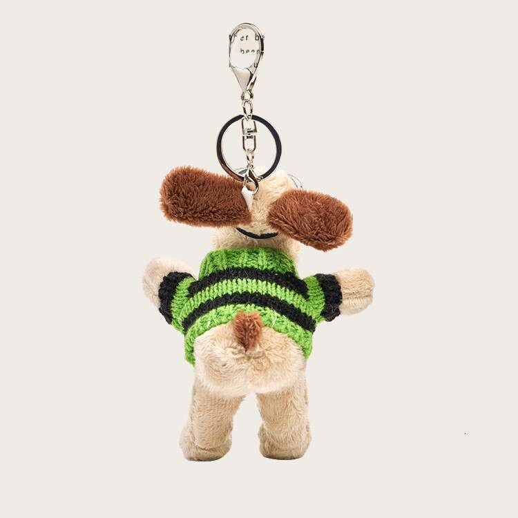Head Dog Puppy Bag Charm Backpack Pendant Gift Plush Doll Keychain Cute Cartoon