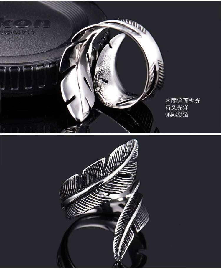 New Arrivals 925 Sterling Silver for Women Feather Ring Fashion sterling-silver-jewelry H260312