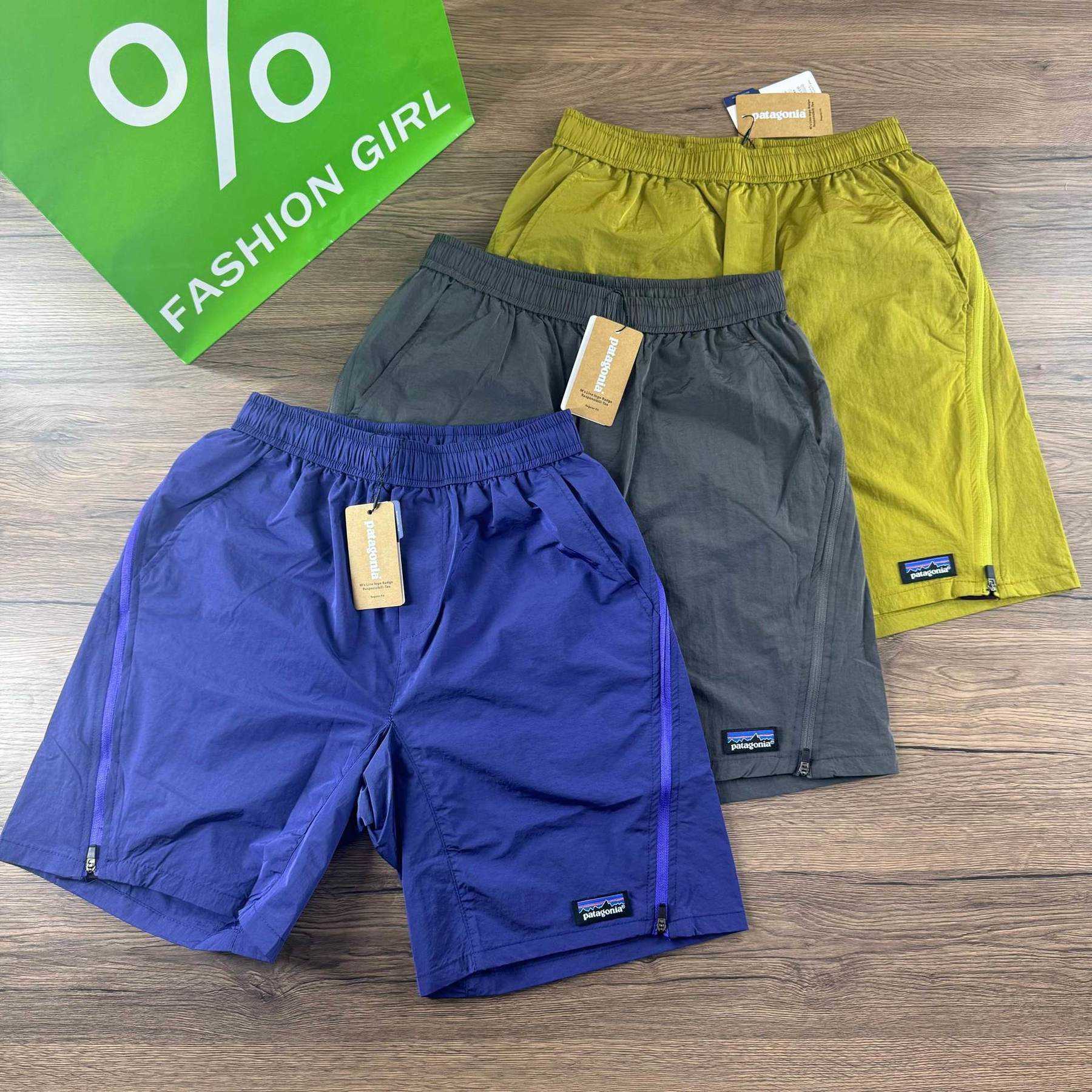 Outdoor quick drying lightweight nylon zipper shorts, sports and casual beach pants, quarter length shorts Q260312