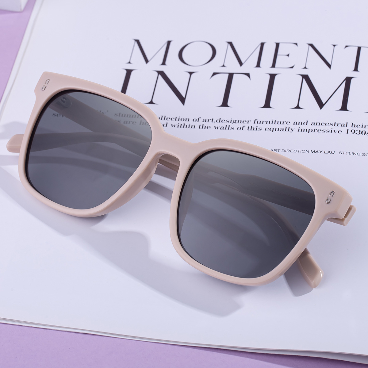 2026 New GM Style Square Frame Polarized Sunglasses for Women, Personalized Outdoor Sun Protection Sunglasses, Women's Wholesale