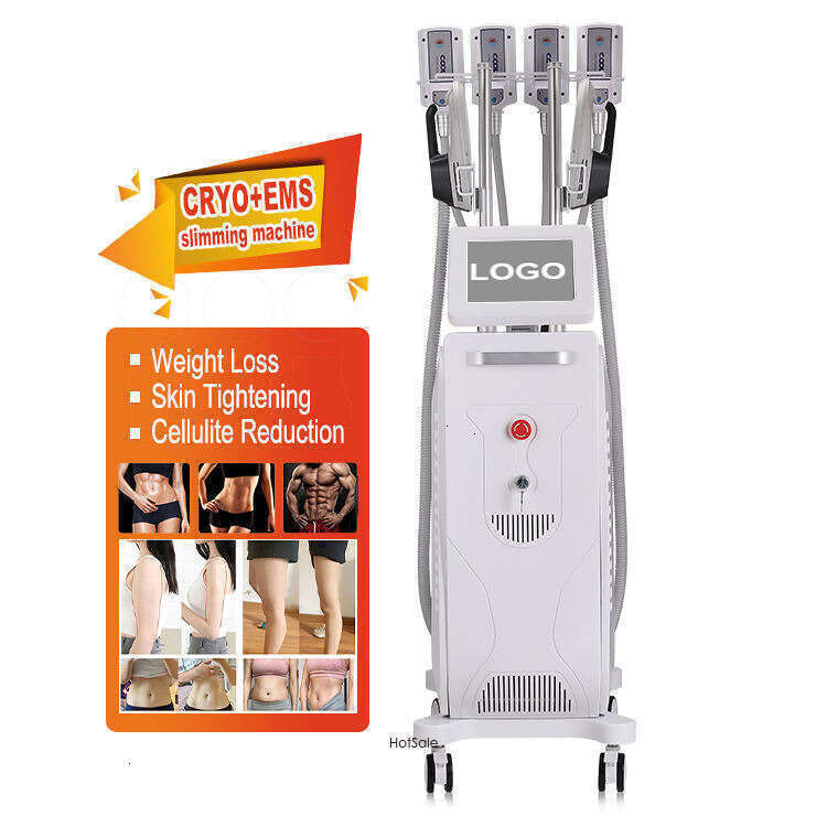 Non-Exercise Cryolipolysis EMS RF Slimming Fat Freezing Anti-Cellulite Salon Lymph Detox Cryo Cooling Body Contouring Skin Tightening Beauty device