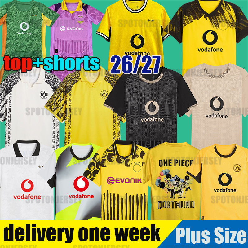 dortmund 25 26 REYNA soccer jerseys Special HALLER SABITZER football shirt ADEYEMI BRANDT All Black MOUKOKO MALEN pre match men kids Kits GROSS yellow