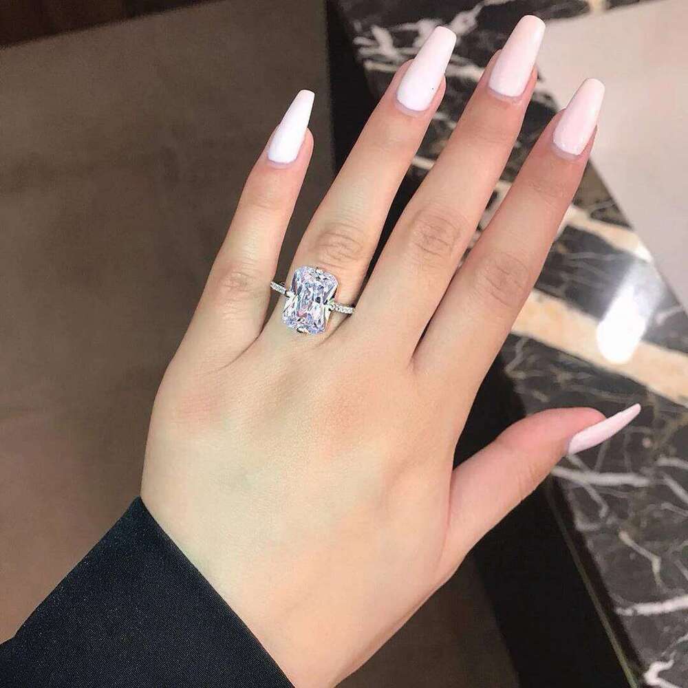 Original Real Silver Color Designer Zirconia Engagement Ring for Women Wedding Luxury Wholesale Gifts Jewelry Z51 H260312