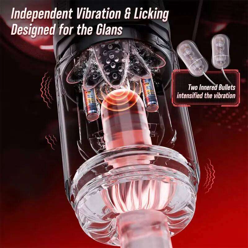 Automatic Rotating Vibrating Male Masturbator Penis Pump Thrusting Licking Machine Stroker Pocket Pussy Sex Toys for Men 18+ Z260311