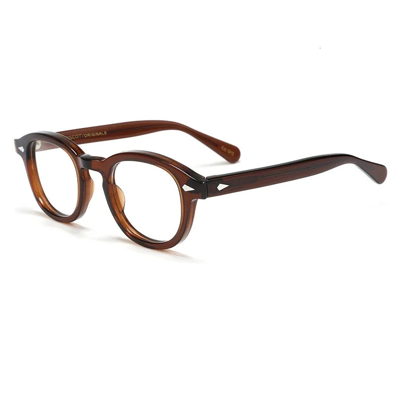 Mens Spectacle Frame Johnny Depp Style Glasses Transparent Lens er Computer Male Round Vintage Eyeglasses 260302