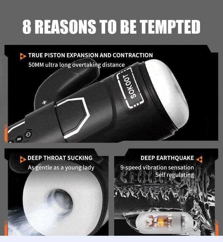 Automatic Masturbator Cup 7 Thrusting & Vibration Modes for Penis Stimulation Electric Male Stroker Pocket Pussy Sex Toys Z260312