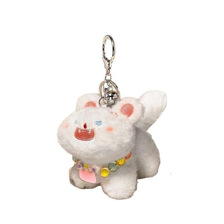 Girly Pink Fluffy Charm Cute Cat Keychain Plush Toy Bag Pendant Gift