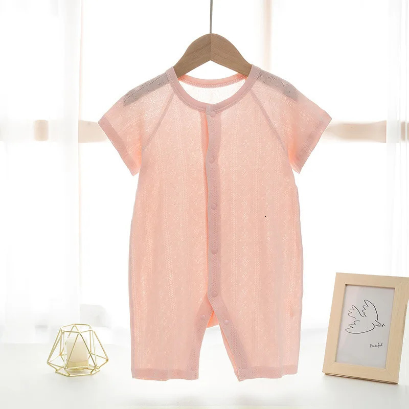 0 To 2year Old 100Cotton Baby Pajamas SummerShort Sleeve Rompers Casual Jumpsuit for bornBaby Boys and Girls 260311