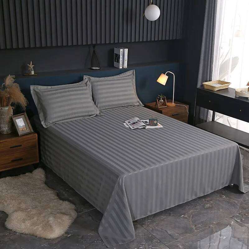 Comfort 4Pcs Set Damask Stripes Premium Hotel Quality Microfiber Soft Duvet Cover Bed Sheet Pillowcase Double Queen H260312