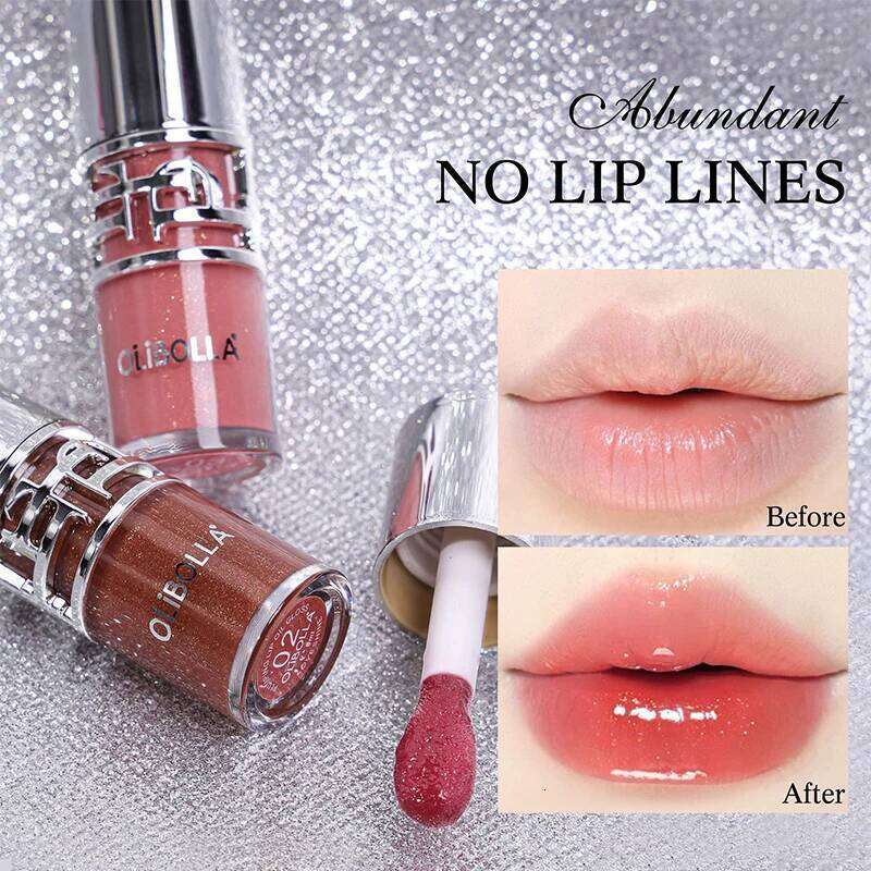 Watery Shimmer Mirror Gloss BoBo Jelly Glaze Long Lasting, Non-sticky Plumping Lipstick Moisturizing Whitening Lip Care W260311