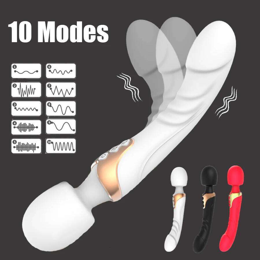 Powerful AV Vibrator Dildos Magic Wand Women 10 Modes Clitoris Stimulator G Spot Vagina Massager Adult Sex Toys for Woman Z260312