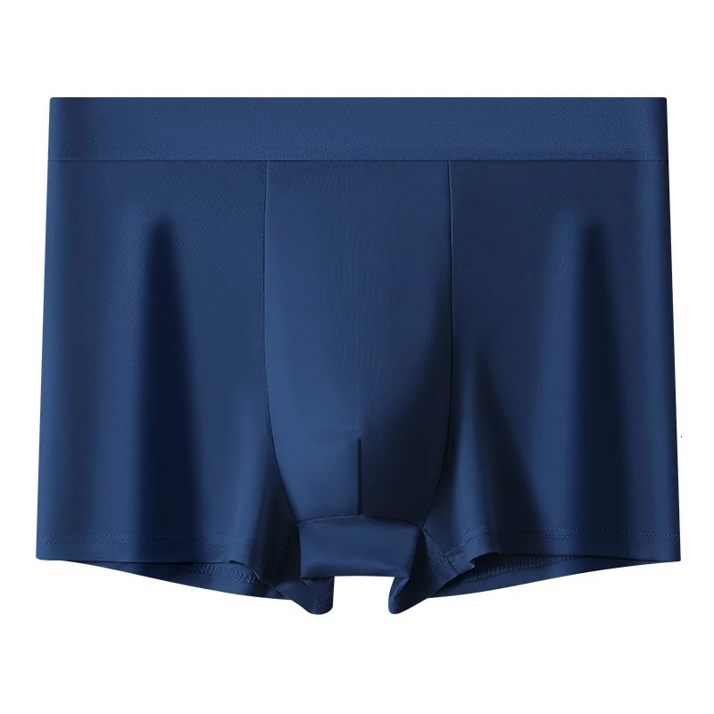 4pcs Ultrathinn Ice Silk Men Boxershorts Man Underwear Breathable Cool Large Size Mens Panties Male Seamless Flat Corner Short 260228