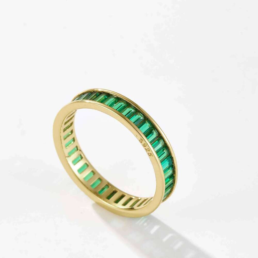 ANDYWEN 925 Sterling Silver Anillo Zircon Pave Rings Green Black Jewelry Gift Women Rock Punk Jewellry 2021 Round H260312