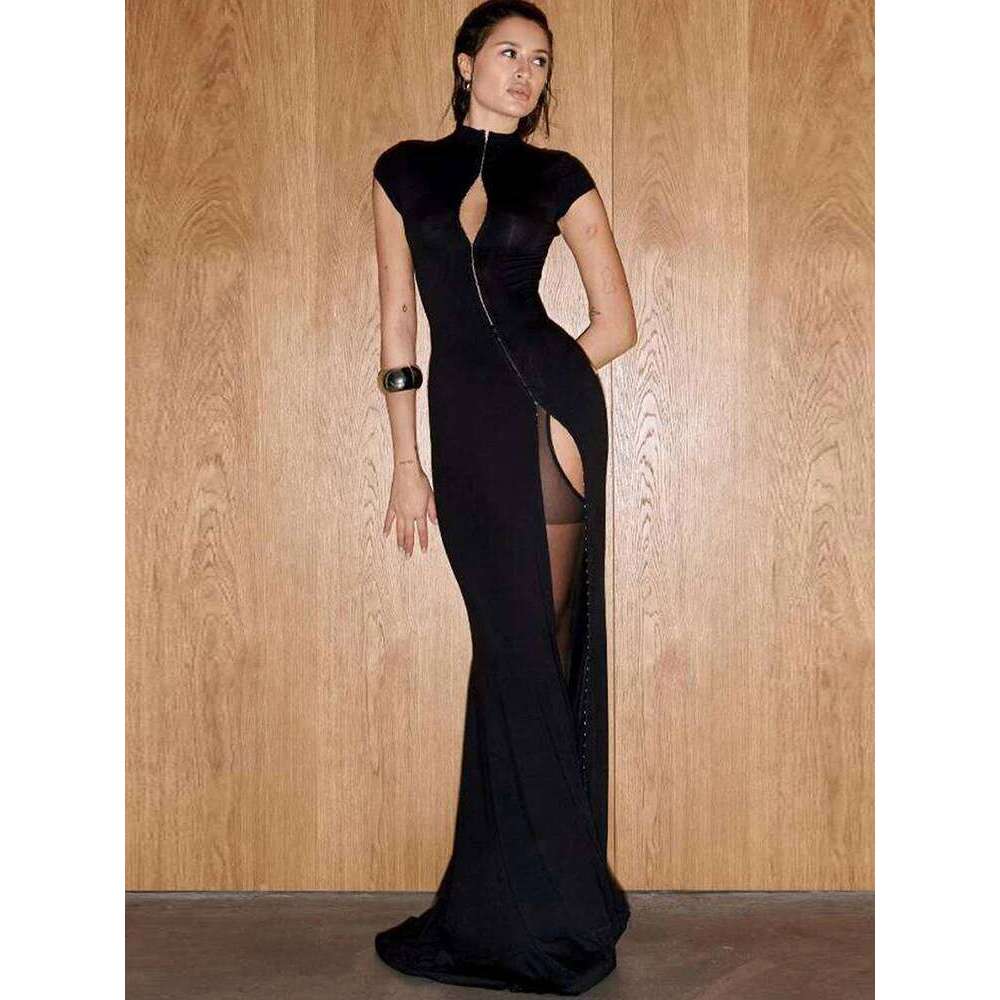 Weird Puss Coquette Elegant Dress Women Irregular Single Breasted Shoulder Wrapped Sexy Stretch Skinny Prom Club Party Bodycon C260311