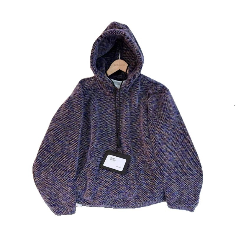 Retro Men's Autumn Winter New Designer Hoodie Plush Loose Versatile Personality Casual Fashion Trendy Hooded Sweatshirt