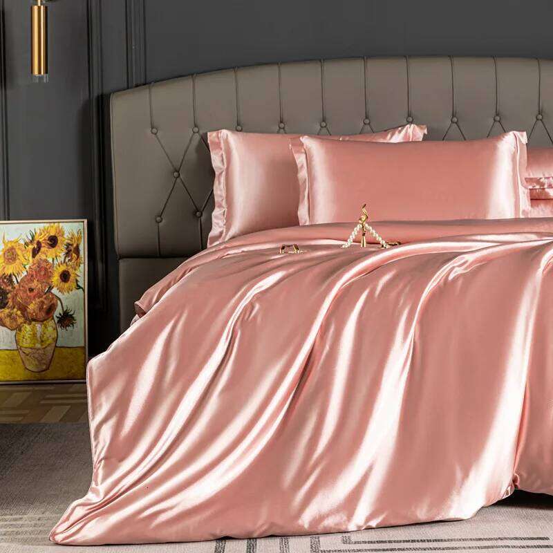 Pure 100% Silk Soft Sheet with Duvets Pillowcases TCover Bed Set for Home Quality King Size Bedding Sets H260312