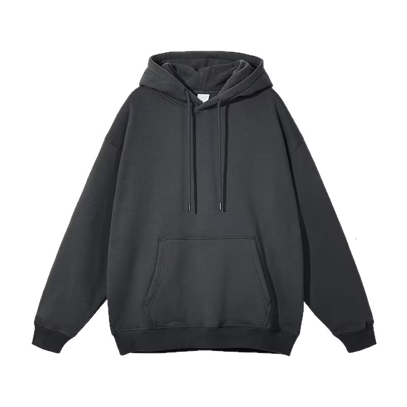 Spring And Autumn New Model 320g Heavyweight Cotton Hooded Sweatshirt For Men Designer Hoodie Ins Hong Kong Style Loose Fit Trendy Brand Plain Jacket