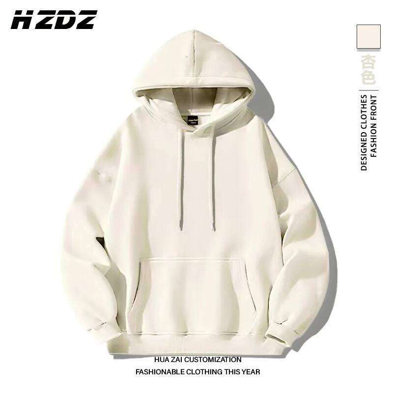 Solid-color Men Women Pullover Hoodie Outdoor Street Casual Fashion Sport Loose Versatile Comfort Autumn Winter Sweatshirt Top