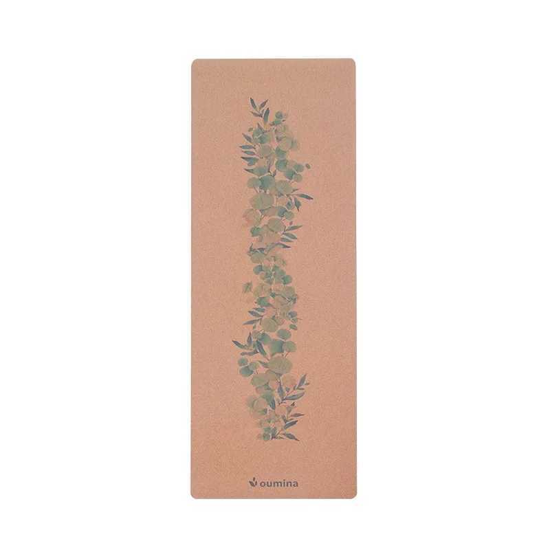 YTYIN Custom Printed Eco-Friendly 3mm Thickness Non-Slip Cork Natural Rubber Yoga Pilates Mat Customized With Non-Slip Su M260312