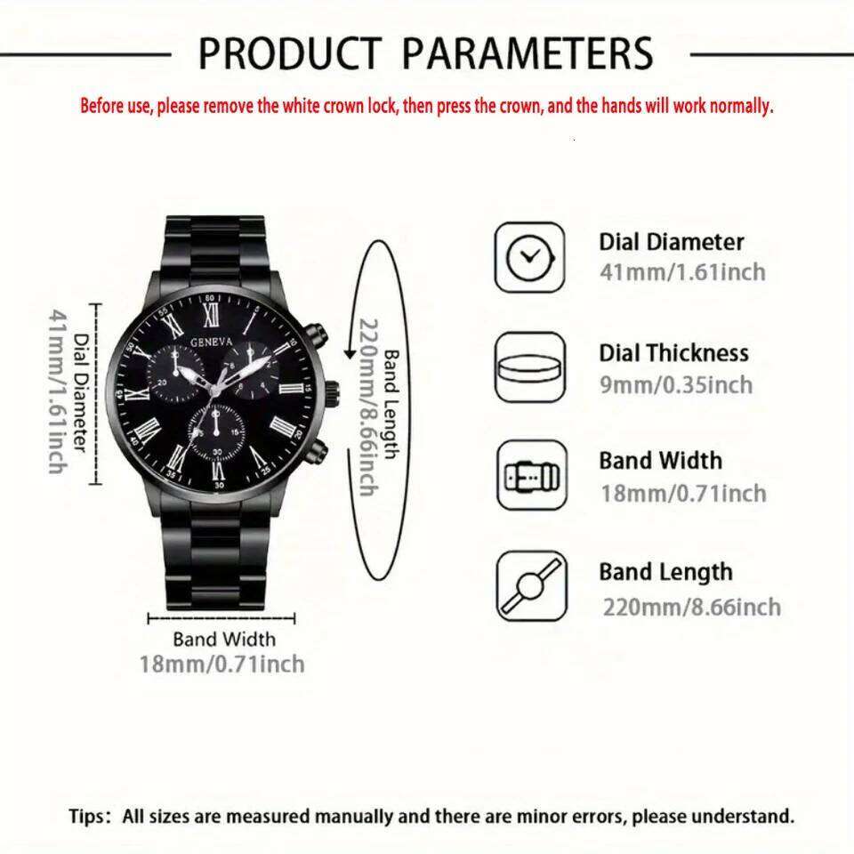 Men's Fashion Business Simple casual quartz watch, Daily and work accessories, holiday gifts