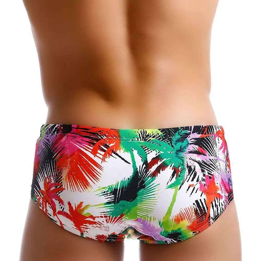 Men Swimwear Palm Multicolor Swimming Trunks Briefs Bikini Board Surf Shorts Boxer Swimsuits Waterproof Beach Sports Underwear Z260312
