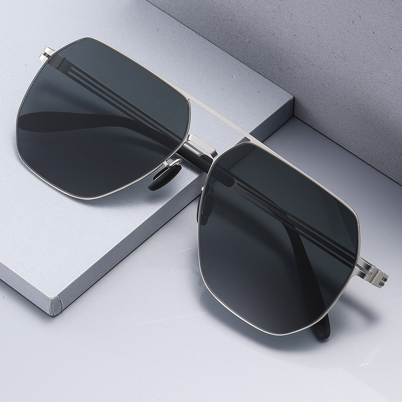 Outdoor Fishing Nylon Polarized Sunglasses for Men 2026 New Square Frame Glasses Men's High-End Sun Protection Eyewear