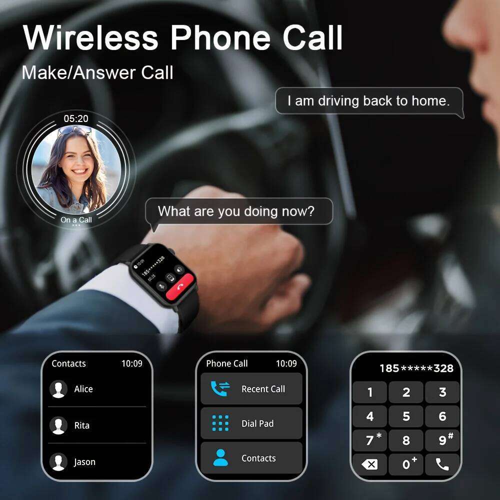 LAXASFIT New Watch with Calling Health Monitoring IP68 Water Resistance Smart Notifications Voice Assistant