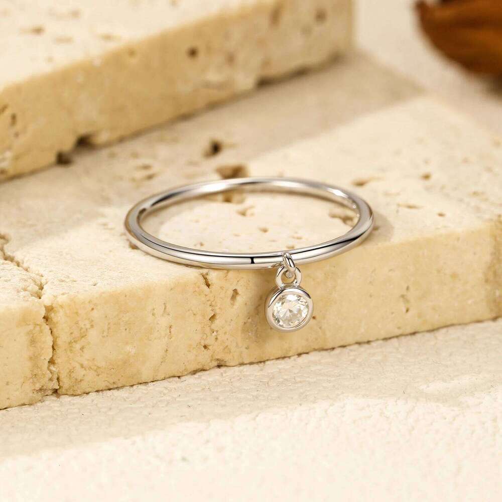 MODIAN D Color Round Moissanite Ring 925 Sterling Silver Small Charms Sparkling Finger Rings For Women Wedding Jewelry Gift H260312