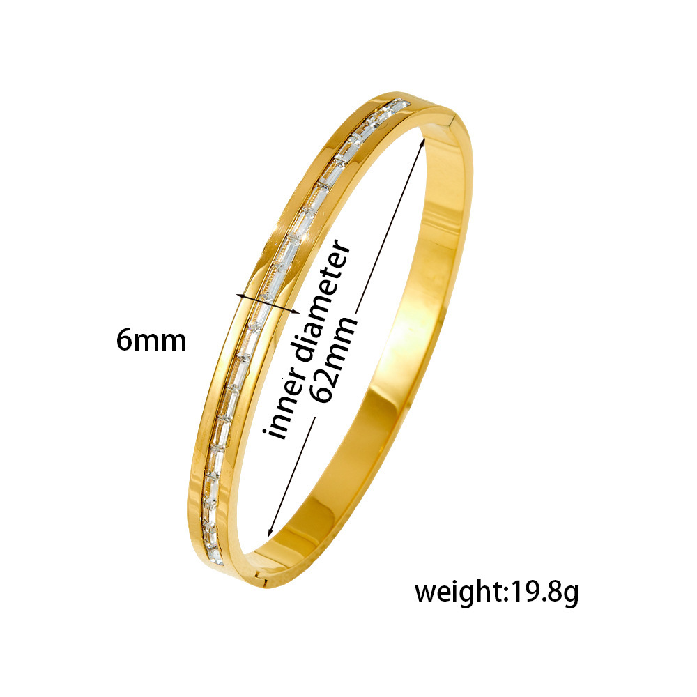 Luxury Brand Designer Jewelry New Fashion Square Diamond Bracelet European And bracelet American Light Luxury Design High-End Elegance For Women