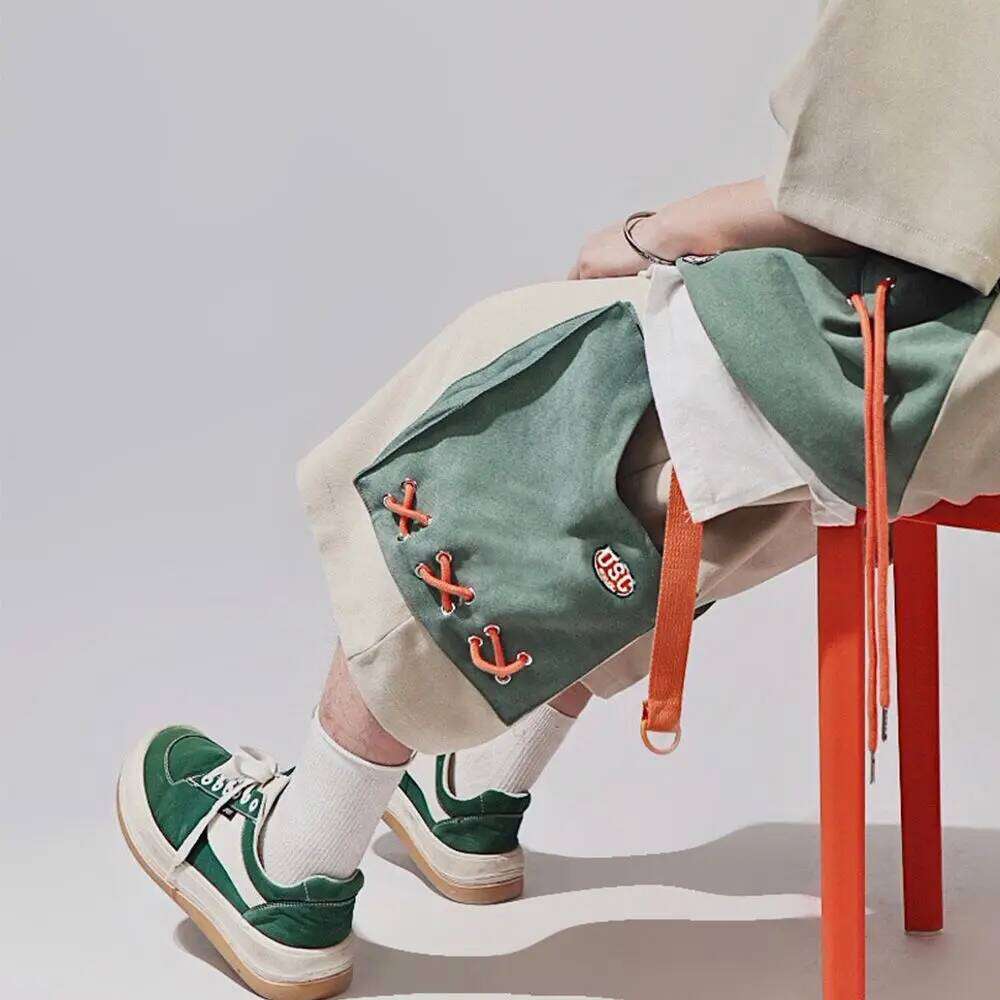 ARENS Hip Hop Cargo Shorts Men Basketball Men's Oversize Couples Matching Clothing Japanese Steetwear Summer Pockets Patchwork