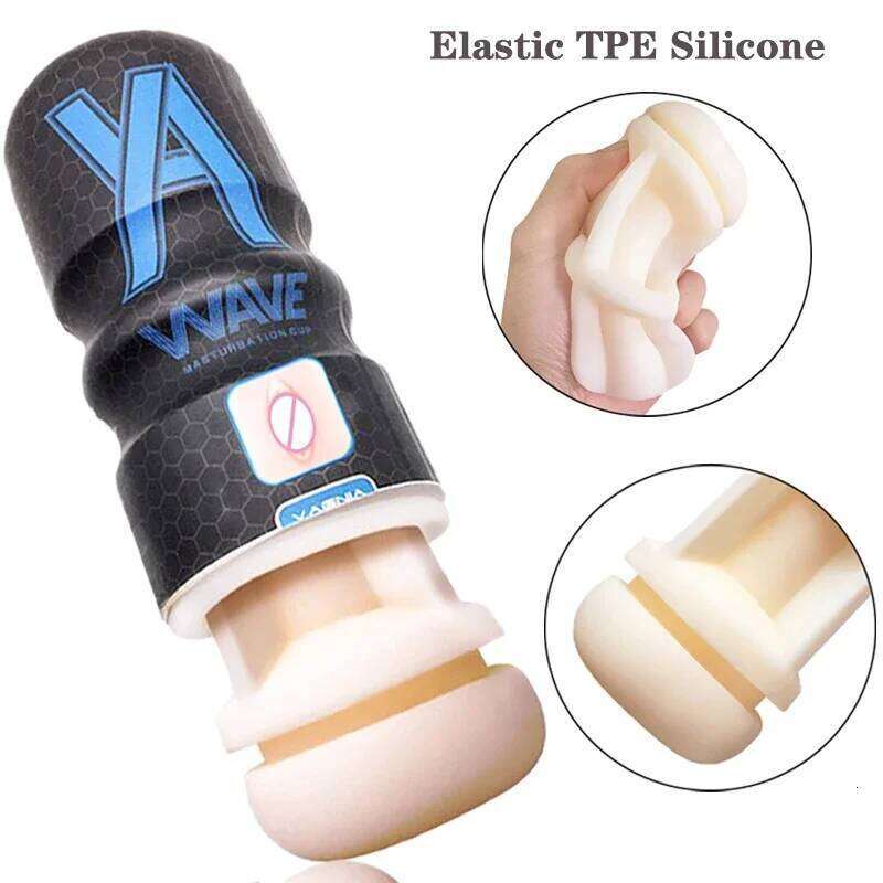 Powerful Sucking Masturbation Cup Realistic Anal Vagina Pocket Pussy Blowjob Massager Male Masturbator Sex Toys for Z260311