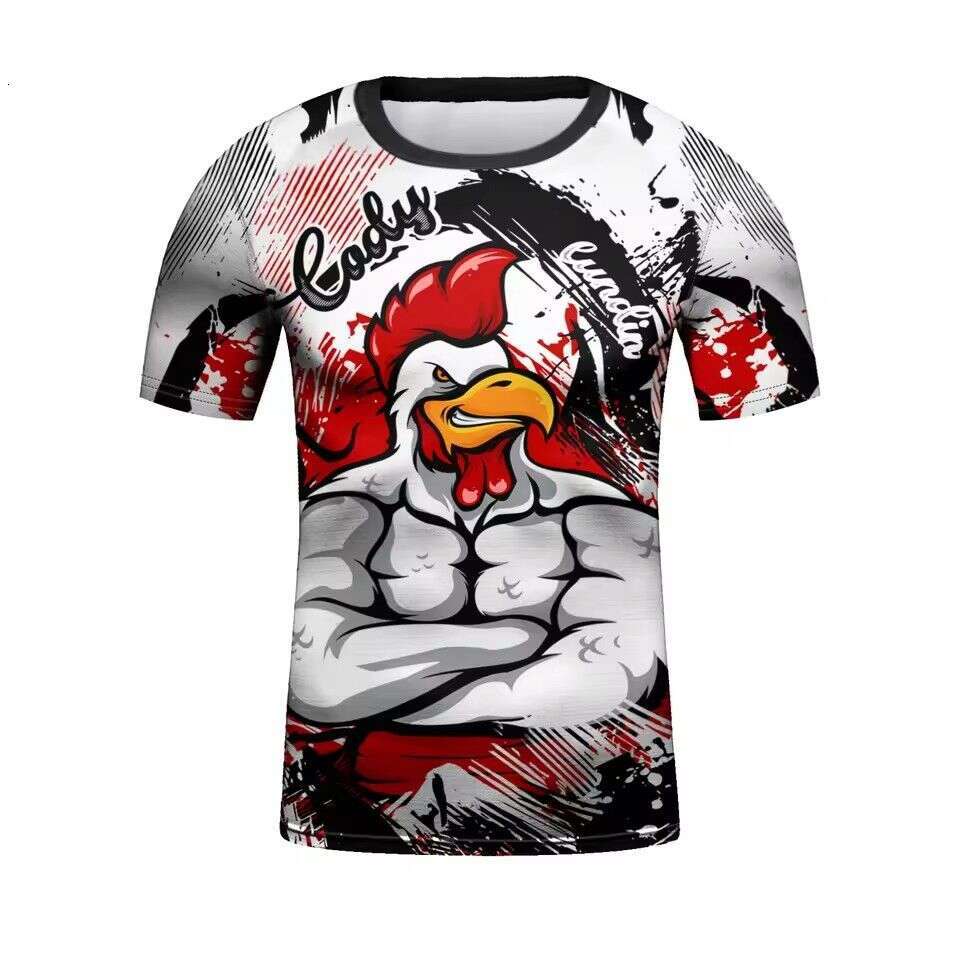 2026 New Men's Animal Print Exquisite Pattern Quick-Dry Breathable Versatile Fitness Sports T-Shirt WKERSIY