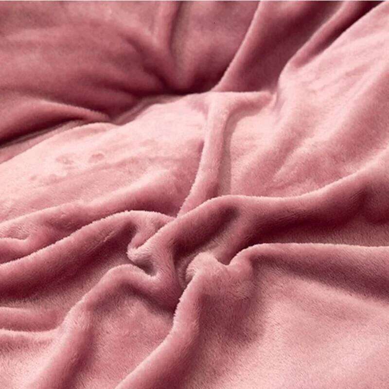 Ultra-thick Flannel Fleece King Size for Winter Warm Flocked Queen Duvet Cover Set Single Double Plush Bedding Sets H260312