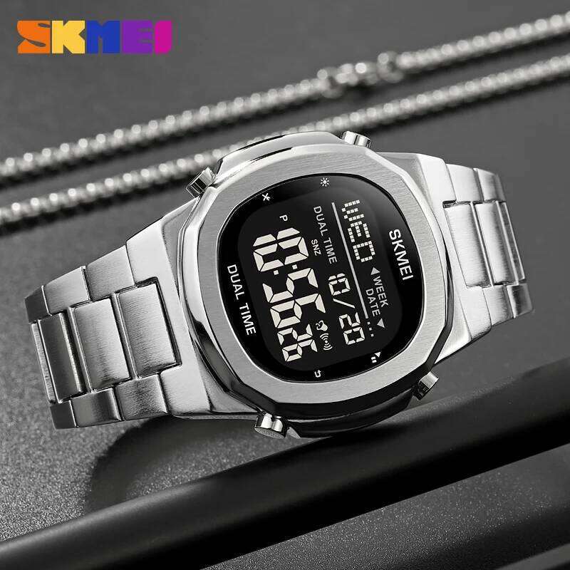 SKMEI 2004 Luxury Digital Watch for Sport Calendar Steel Waterproof Electronic Men Wristwatches Led Alarm Clock Reloj Hombre