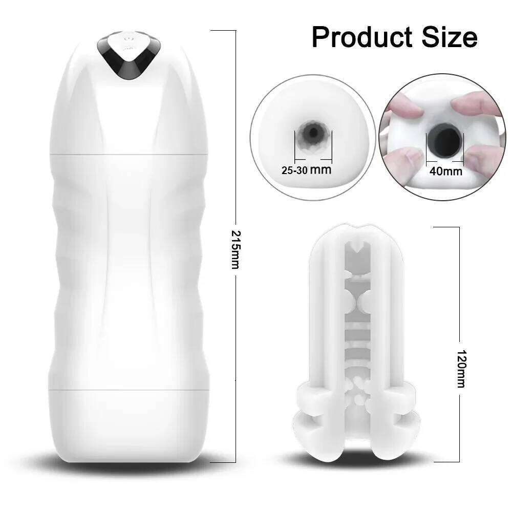 Automatic Male Masturbator Powerful Vibration Blowjob Sucking Machine Silicone Masturbation Cup Adult Supplies Sex Toy for Men Z260312