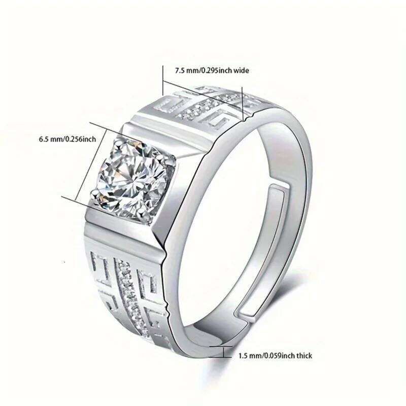 Popular Brands 925 Sterling Silver temperament crystal Zirconia Ring for Women Adjustable Fashion original Jewelry wedding party H260312