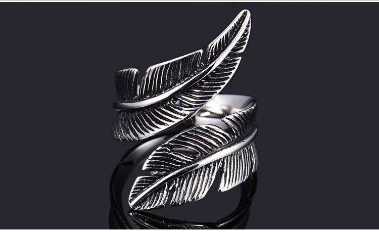 New Arrivals 925 Sterling Silver for Women Feather Ring Fashion sterling-silver-jewelry H260312