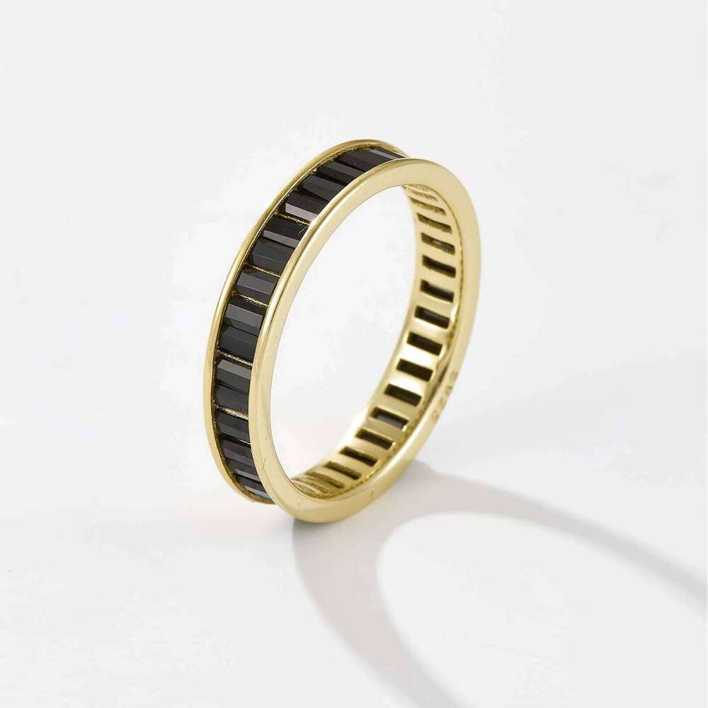 ANDYWEN 925 Sterling Silver Anillo Zircon Pave Rings Green Black Jewelry Gift Women Rock Punk Jewellry 2021 Round H260312